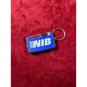 NIB National Australia Bank Bubble Level LED Flashlight Keychain Blue